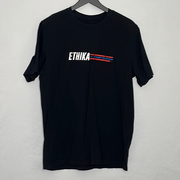 Ethika Short Sleeve Graphic T Shirt in Black- Medium - Picture 1 of 4